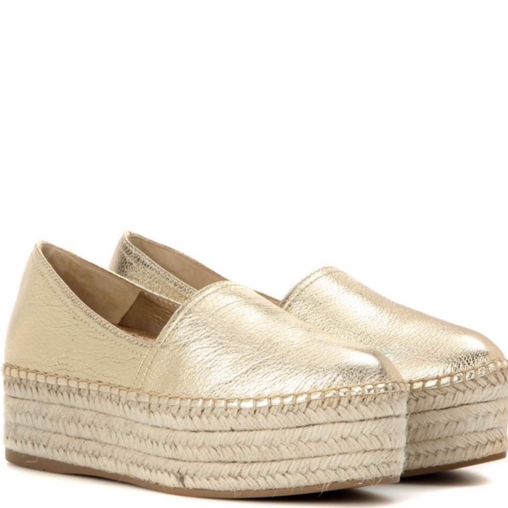 Golden Miu Miu Espadrilles